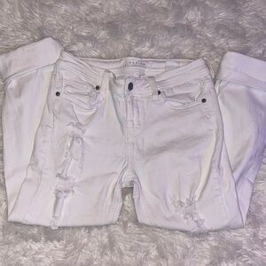 Eunina White Distressed Boyfriend Jeans